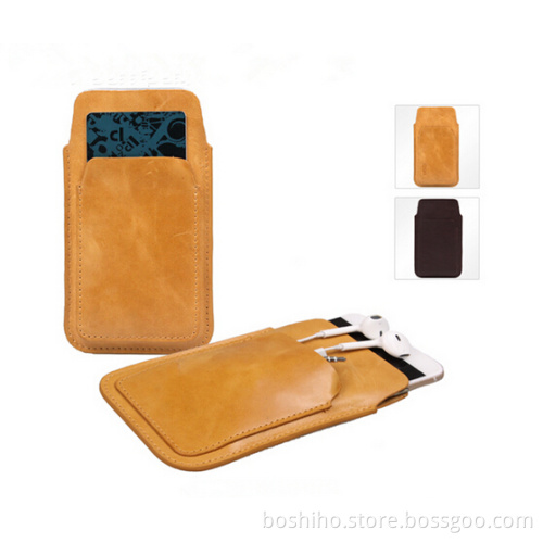 Leather mobile phone pocket bag case with factory price